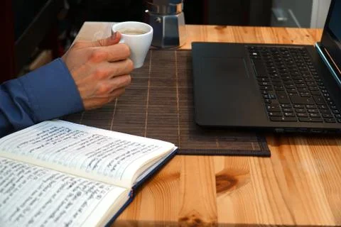 Coffee break at work for relaxation Stock Photos