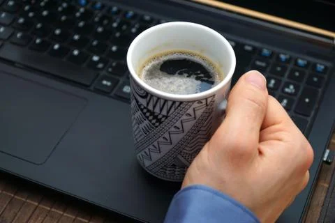 Coffee break at work for relaxation Stock Photos