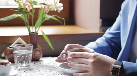 Coffee breakfast 스톡 동영상 53885836