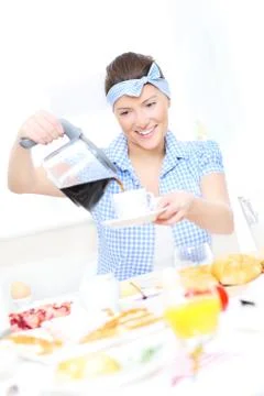 Coffee for breakfast Stock Photos