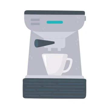 Coffee brew method espresso machine and cup isolated icon style Stock Illustration