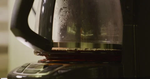 Coffee Is Brewed In A Coffee Maker Stock Footage 263136857