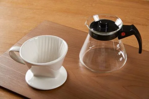Coffee brewer and server Foto stock