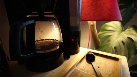 Coffee Brewing With Coffee Maker Video stock 239635395