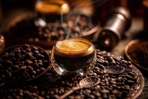 Coffee brewing concept Stock Photos