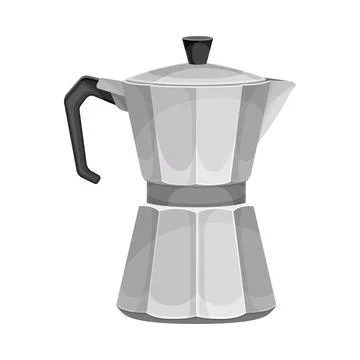 Coffee Brewing with Percolator as Cafe Cooking Appliance Vector Illustration Stock Illustration