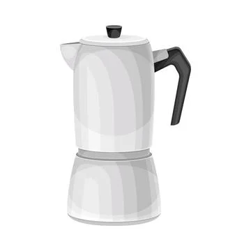 Coffee Brewing with Percolator as Cafe Cooking Appliance Vector Illustration Stock Illustration