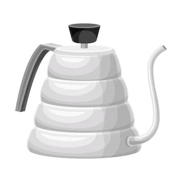 Coffee Brewing with Percolator as Cafe Cooking Appliance Vector Illustration Stock Illustration