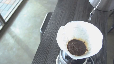 Coffee Brewing Pour Over Stock Footage 90467661