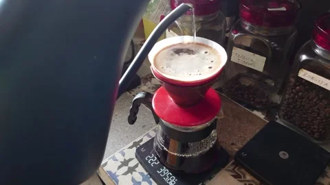 Coffee brewing process Stock Footage 293170824