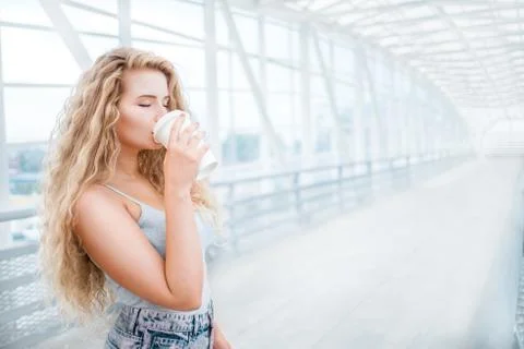 Coffee on the bridge. Stock Photos