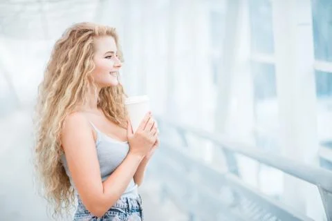 Coffee on the bridge. Stock Photos