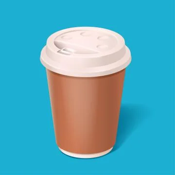 Coffee brown cup 2 스톡 일러스트