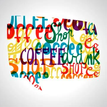 Coffee bubble shape Stock Illustration