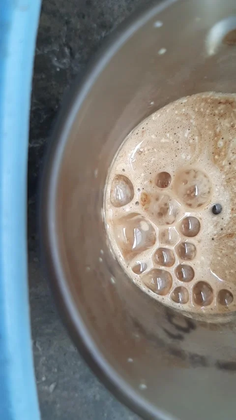 Coffee Bubbles, Vertical Footage Video stock 236392540