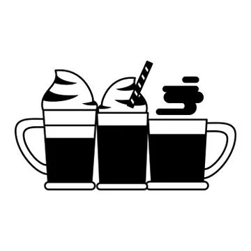 Coffee cafe concept cartoon Illustrazione stock