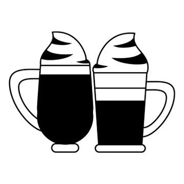 Coffee cafe concept cartoon Stock Illustration