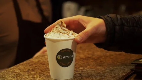 Coffee in the cafe Stock Footage 84458963