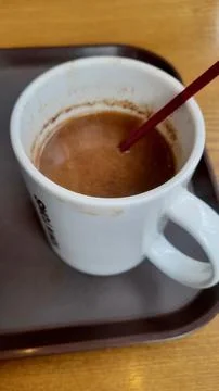 Coffee at a Cafe Foto stock