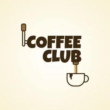 Coffee cafe sign logo theme Stock Illustration