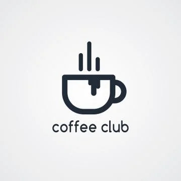 Coffee cafe sign logo theme Ilustração Stock