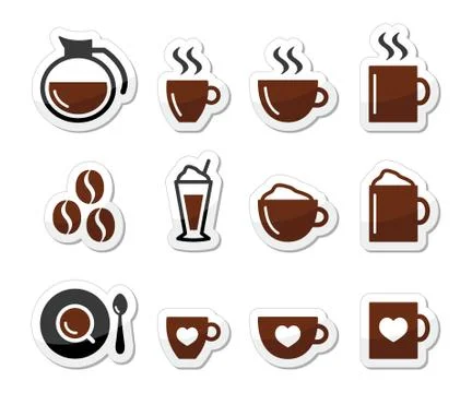 Coffee, cafeteria icon set - vector Stock Illustration
