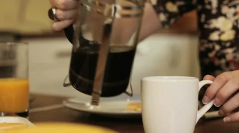 Coffee cafetiere Stock Footage 22636585