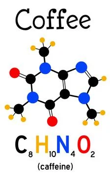 Coffee caffeine Illustrazione stock