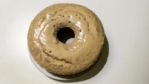 Coffee cake with icing Foto stock