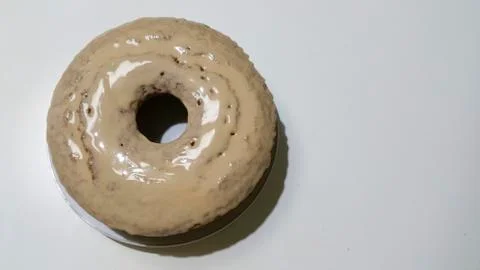 Coffee cake with icing Stock Photos