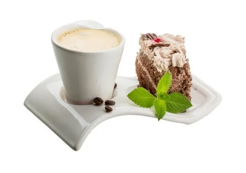 Coffee with cake Stock Photos