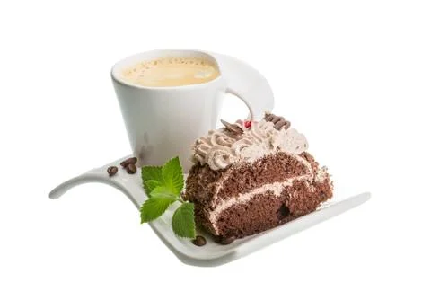Coffee with cake Stock Photos