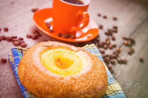 Coffee with cake Stock Photos