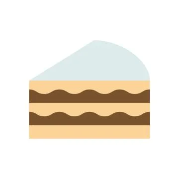 Coffee cake vector illustration, flat style icon Illustrazione stock