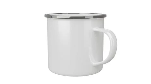 Coffee Camp Mug on isolated background. 3d render Illustration