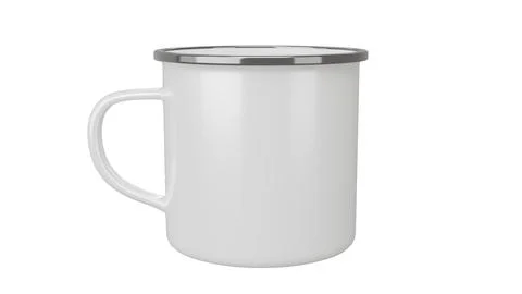 Coffee Camp Mug on isolated background. 3d render Stockillustratie