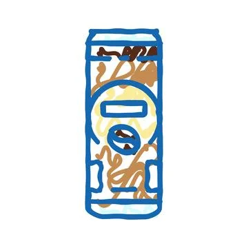 Coffee can drink icon doodle illustration Stock Illustration