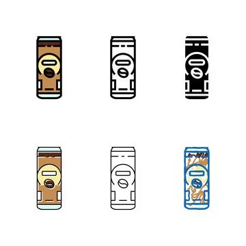Coffee can drink multipack color icon vector Stock Illustration