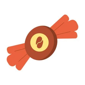 Coffee candy caramel isolated Stock Illustration
