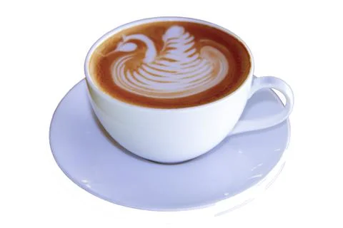 Coffee cappuccino isolate on white background, Pictures for Coffee Shops, cof Stock Photos