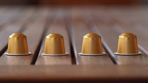 Coffee capsules background Stock Photos