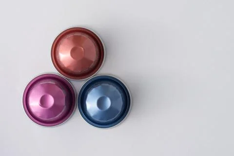 Coffee Capsules Top View Stock Photos