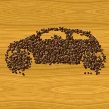 Coffee car generated texture background Stock Illustration