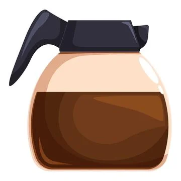 Coffee carafe brewing fresh aromatic coffee, a kitchen essential Stock Illustration