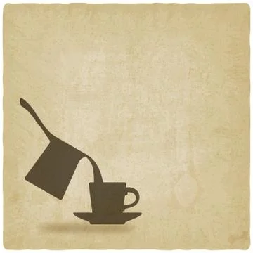 Coffee ceremony old background Illustrazione stock