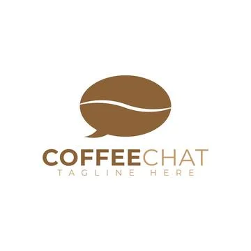 Coffee chat logo Stock Illustration
