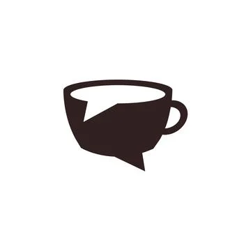 Coffee chat logo vector template Stock Illustration