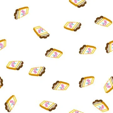 Coffee cherry syrup isometric icon seamless pattern イラスト素材