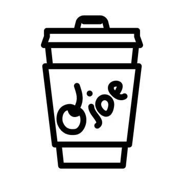 Coffee cherry syrup line icon vector illustration 스톡 일러스트