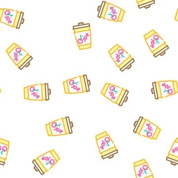 Coffee cherry syrup vector seamless pattern Stockillustratie